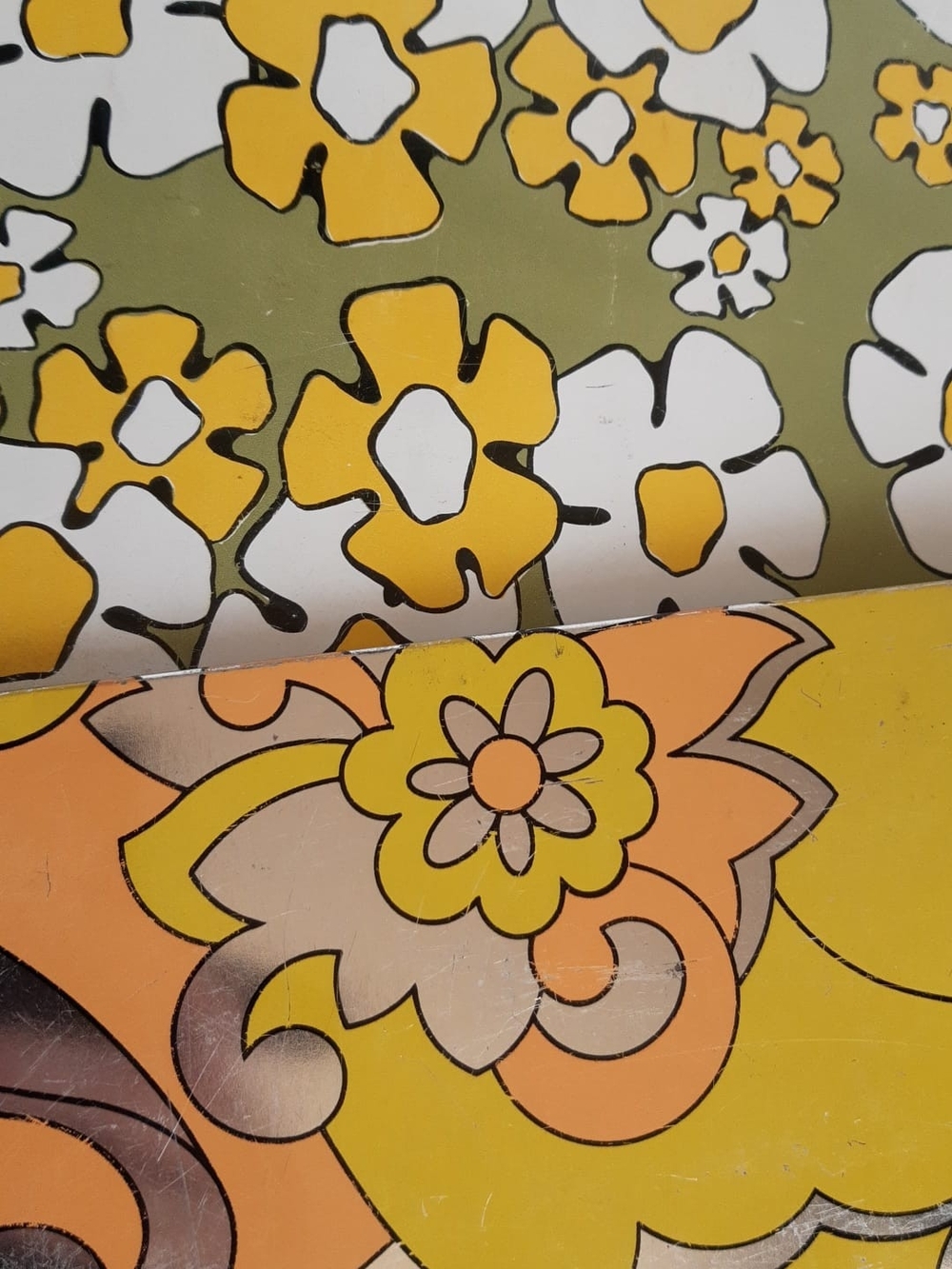 Rare Retro Ballonoff Trivet Set Daisies And Floral Pattern